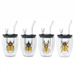 Double-Walled Glass Water Pipes Set CH002 - Image 3