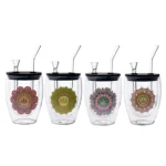 Double-Walled Glass Water Pipes Set CH006 - Image 3