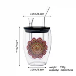 Double-Walled Glass Water Pipes Set CH006 - Image 4