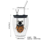 Double-Walled Glass Water Pipes Set CH003 - Image 4