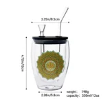 Double-Walled Glass Water Pipes Set CH006 - Image 5