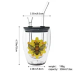 Double-Walled Glass Water Pipes Set CH005 - Image 6