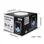 Double-Walled Glass Water Pipes Set CH003 - Image 8